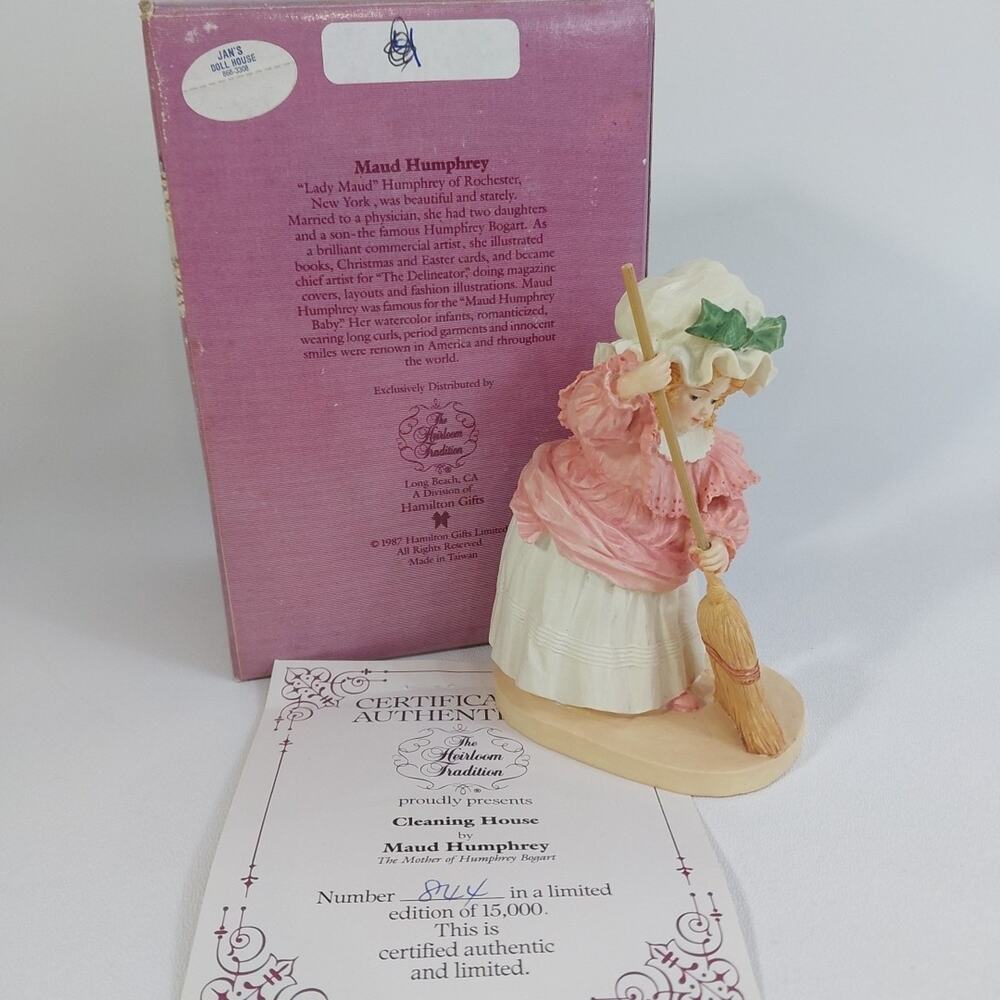 VINTAGE Maud Humphrey Bogart Figurine‎ 'Cleaning House' Limited Ed H1303 1987